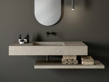 HABITAT CONTRACT - Wall-mounted single porcelain stoneware washbasin by Atlas Concorde - view 2